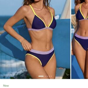 Women's navy sporty Bikini Set